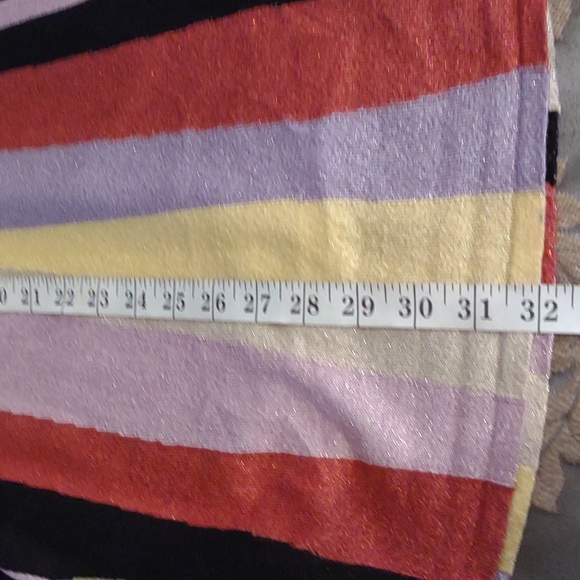 NWT Anthropologie Laia long multicolored striped metallic lined skirt medium. - Picture 5 of 8
